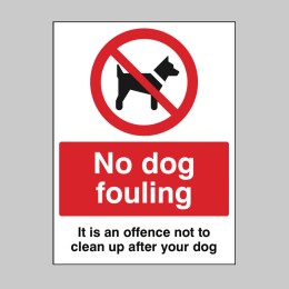 No Dog Fouling it is an Offence Not to Clean up after your Dog - 