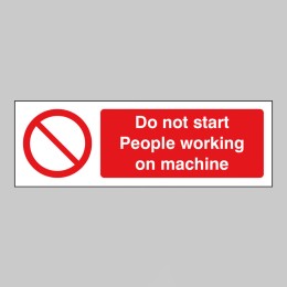 Do Not Start - People Working On Machine - 