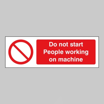 Do Not Start - People Working On Machine - 
