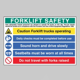 Forklift Safety Multi Message Board - 