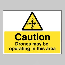 Caution - Drones May be Operating in this Area - 