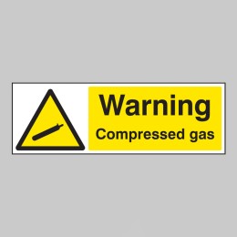 Warning - Compressed Gas - 