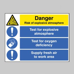 Risk of Explosive Atmosphere - Test for Oxygen Deficiency - Supply Fresh Air - 