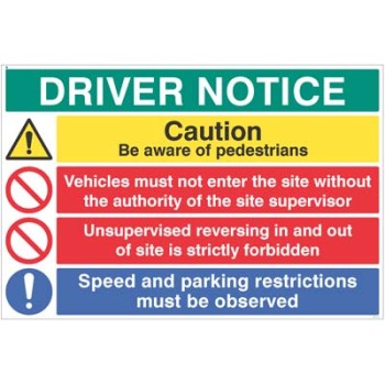 Driver Notice be Aware of Pedestrians - Unsupervised Reversing Forbidden - Driver Notice be Aware of Pedestrians - Unsupervised Reversing Forbidden -