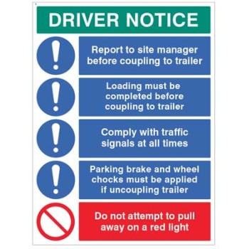 Driver Notice Coupling to Trailer - 