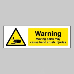 Warning - Moving Parts may cause Hand Crush Injuries - 