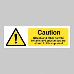 Caution - Bleach and Other Harmful Irritants in this Cupboard - 