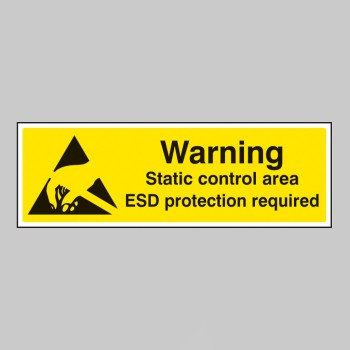 Warning - Static Control Area ESD Protection Required - 