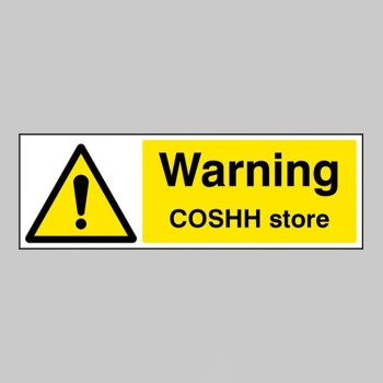 Warning - COSHH Store - 