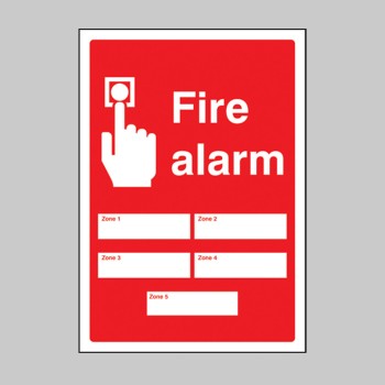 Fire Alarm 5 Zones - Adapt-a-Sign - 