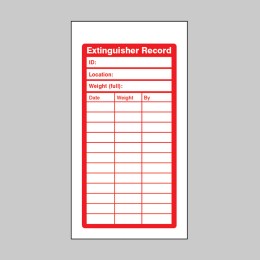 Fire Extinguisher Inspection Record Tags (Pack of 10) - 