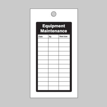 Equipment Maintenance Record Tags - 