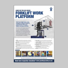 Forklift Work Platform Inspection - Poster - 