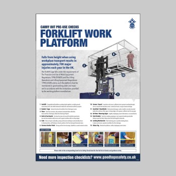 Forklift Work Platform Inspection - Poster - 