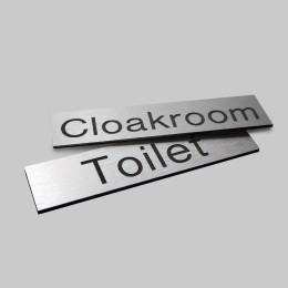 Aluminium Effect Engraved Sign with Adhesive Back - 