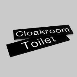 Engraved Sign with Adhesive Back - Black  - 