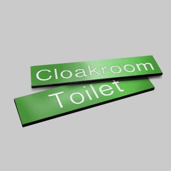 Engraved Sign with Adhesive Back - Green - 