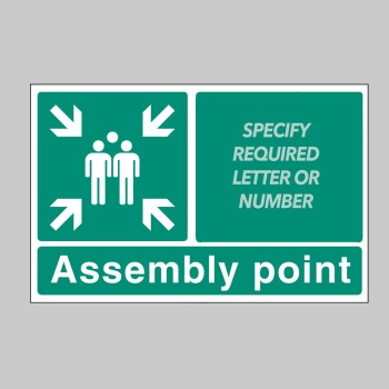 Assembly Point - Landscape - Select Number or Letter - 