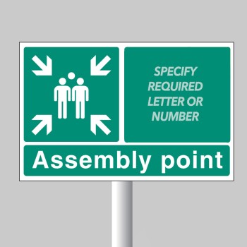Assembly Point with Channelling - Select Number or Letter - 