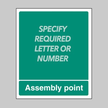 Assembly Point - Portrait - Select Number or Letter - 