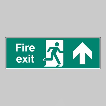 Double Sided Large Fire Exit - Up / Straight On - 