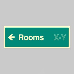 Rooms X-Y - Arrow Left (Specify when ordering) - 