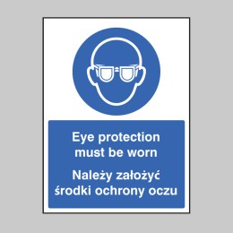 Eye Protection Must be Worn (English / Polish) - 