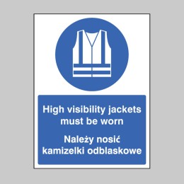 High Visibility Jackets Must be Worn (English / Polish) - 
