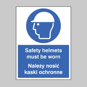 Safety Helmets Must be Worn (English / Polish) - 