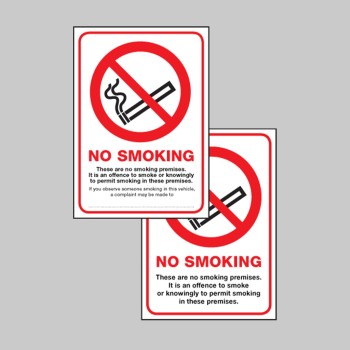 Double Sided No Smoking Premise - (Scotland) - 