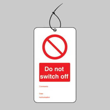 Do Not Switch Off - Double Sided Tags (Pack of 10) - 
