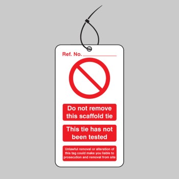 Scaffold Tie Do Not Remove - Double Sided Tags (Pack of 10) - 