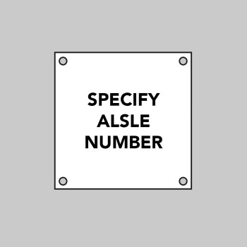 Custom White Aisle Markers - 