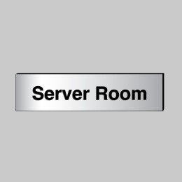 Server Room - Engraved - Aluminium / Brass Effect - 