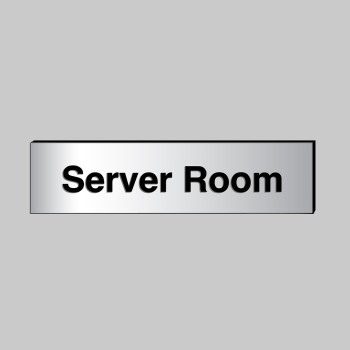 Server Room - Engraved - Aluminium / Brass Effect - 