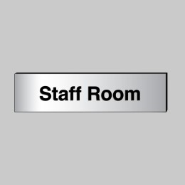 Staff Room - Engraved - Aluminium / Brass Effect - 