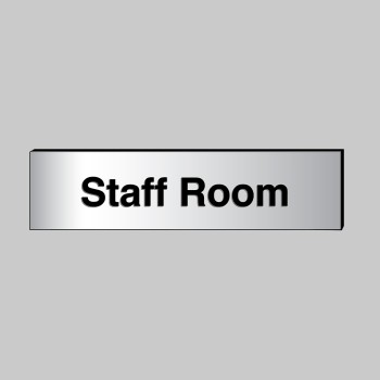 Staff Room - Engraved - Aluminium / Brass Effect - 