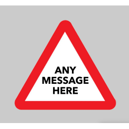 Custom Reflective Fold Up Triangle with Supplementary Text - 