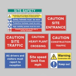 Construction Sign Pack (8 Signs) - 