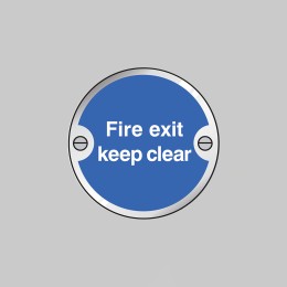 Fire Exit Keep Clear Disc - 