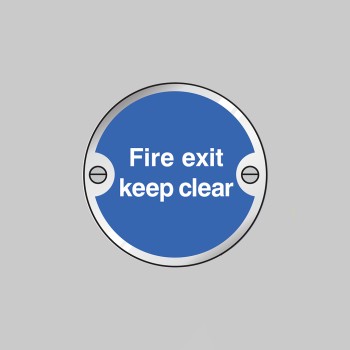 Fire Exit Keep Clear Disc - 