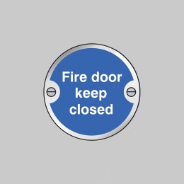 Fire Door Keep Closed Disc - 