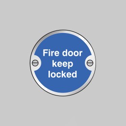 Fire Door Keep Locked Disc - 