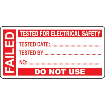 Failed - PAT Test Write On Labels (Roll of 250) - 