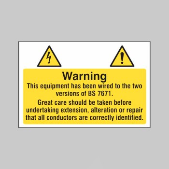 Warning - Wired to the Two Versions - Labels - 