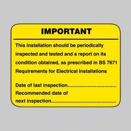 Periodic Electrical Inspection - Labels - 