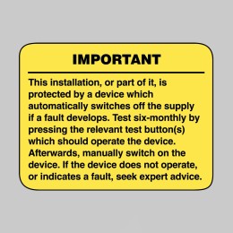 RCD Test - Labels - 