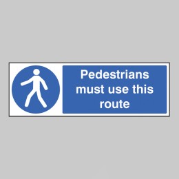 Pedestrians Must Use this Route - 