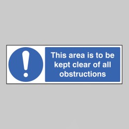 This Area Is to be Kept Clear of All Obstructions - 