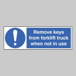 Remove Keys from Forklift Truck When Not in Use - 